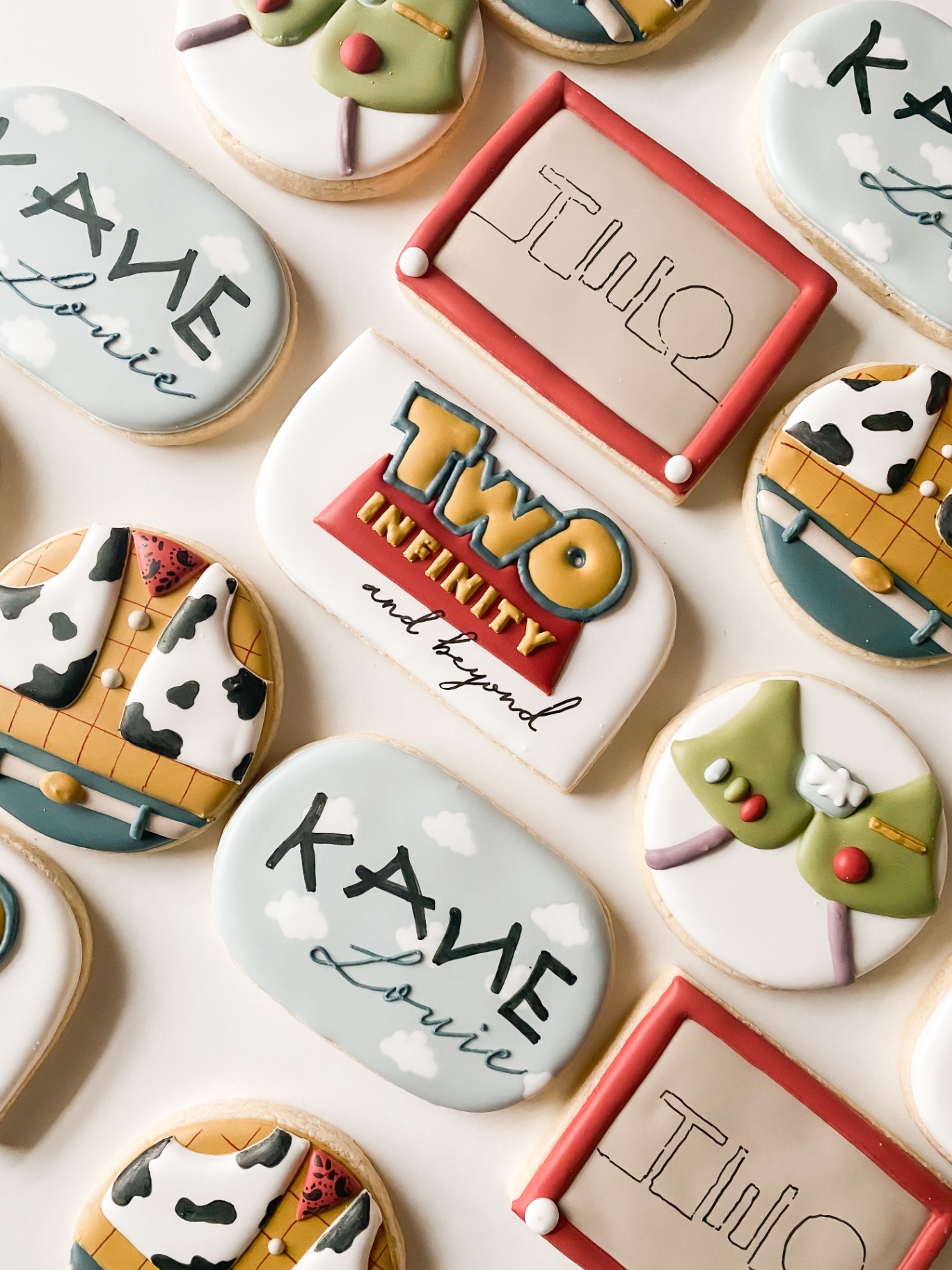 Toy Story themed second birthday cookies for Kane